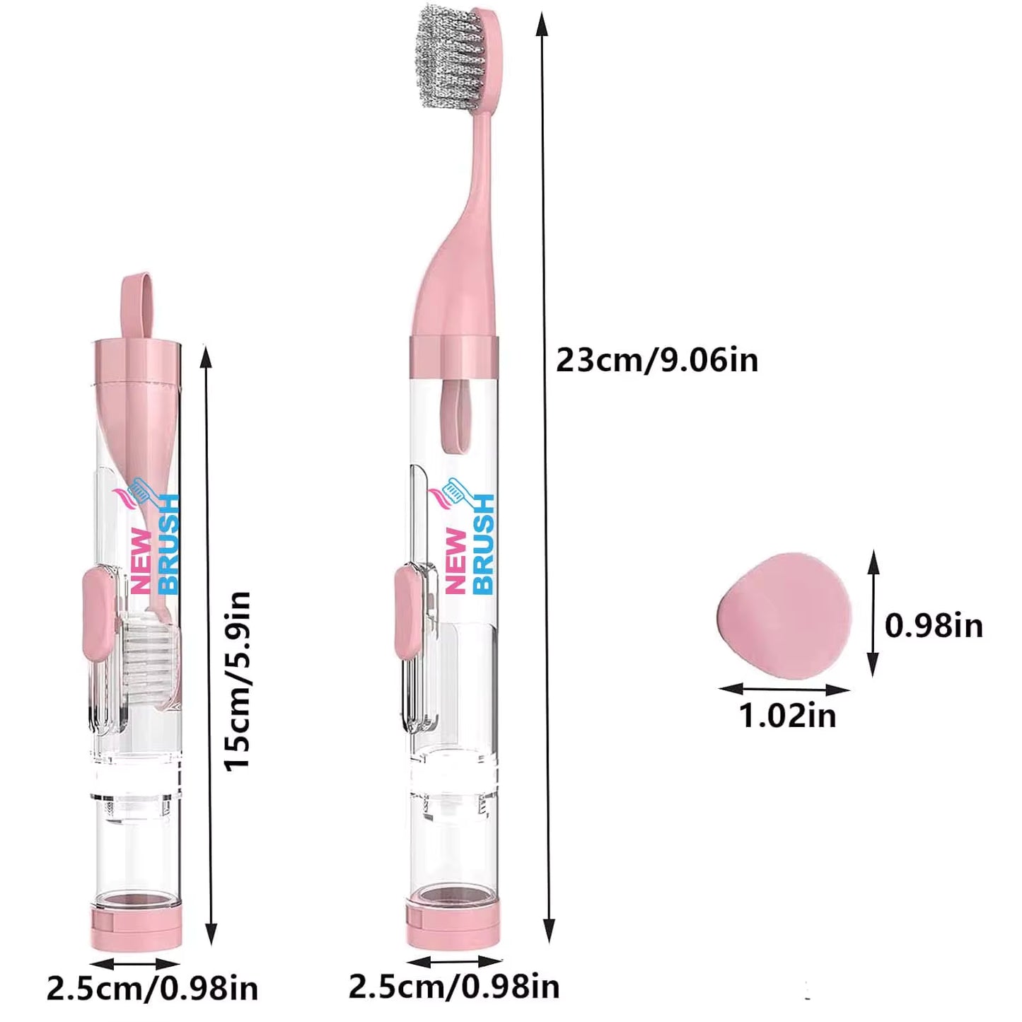 Pink Portable Traveling New Brush
